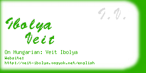 ibolya veit business card